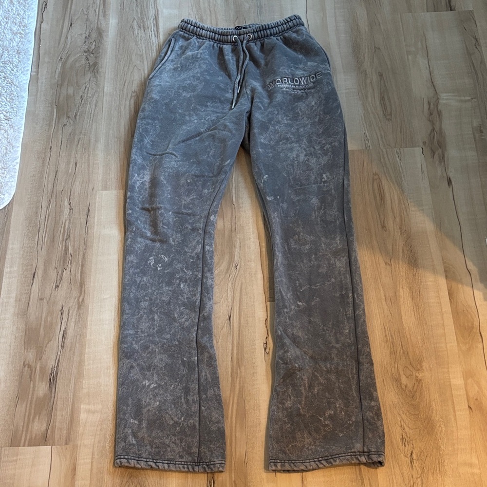 Worldwide Man Atelier Gray Sweatpants with Drawstring
